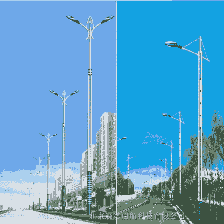 市電路燈工程 廠家直銷LED路燈 生產銷售安裝為一體太陽能路燈廠