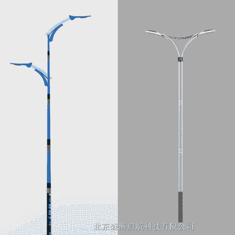 8米雙臂路燈 100W高光效LED照明燈具 工廠直銷價格